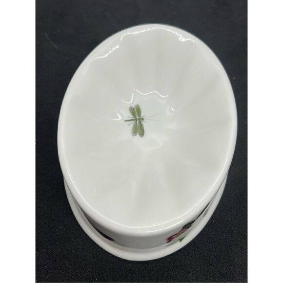 Portmeirion Botanic Garden 'Rhododendron Dragonfly' Oval Soap Dish Croscill Home - Picture 2 of 6